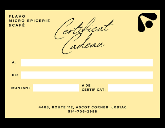 Carte-cadeau pour la micro épicerie