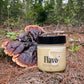Pot of creamy raw honey boosted with Reishi - Forest